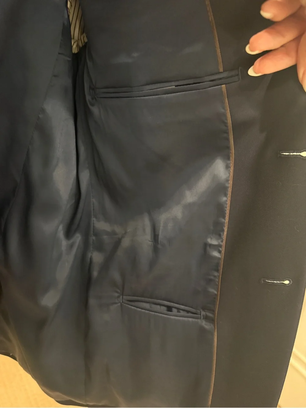 Michael Kors Navy Single-Breasted Boys 18R Blazer